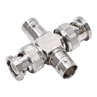 Universal 2x BNC (m) - 2x BNC (v) splitter | X-uitvoering | 50 Ohm