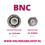 2x BNC (m) - 2x BNC (v) splitter | X-uitvoering | 50 Ohm