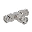 BNC (m) - 2x BNC (m) splitter | T-uitvoering | 50 Ohm