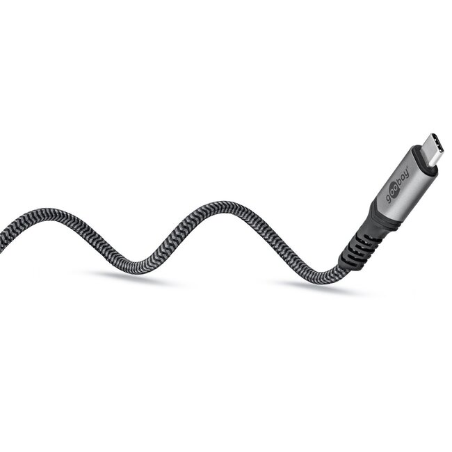 Goobay USB-C kabel | USB4 40 Gbps | PD 240W | 8K 60Hz | nylon | 1 meter