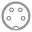 DIN 4-pins kabel | zwart | 3 meter