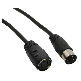 Universal DIN 4-pins verlengkabel | zwart | 1,5 meter