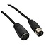 DIN 4-pins verlengkabel | zwart | 1,5 meter