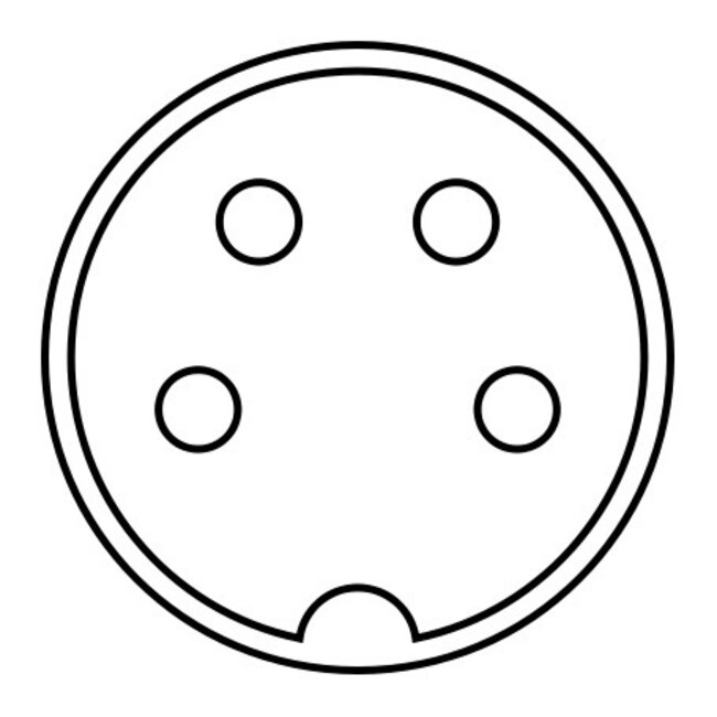 DIN 4-pins verlengkabel | zwart | 1,5 meter