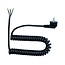 CEE 7/7 - 3-aderig open eind stroom spiraalkabel | 3x 1,50mm | zwart | 4 meter