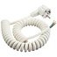 CEE 7/7 - 3-aderig open eind stroom spiraalkabel | 3x 1,50mm | wit | 2 meter