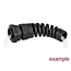 Kabelwartel met trekontlasting | PG9 | 4-8 mm | IP68 | zwart | 1 stuk