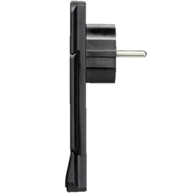 Bachmann CEE 7/7 geaarde stroomstekker | haaks (plat) met hendel | zwart