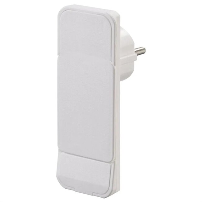 Bachmann CEE 7/7 geaarde stroomstekker | haaks (plat) met hendel | wit