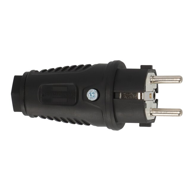 Brennenstuhl CEE 7/7 geaarde stroomstekker | recht | rubber | IP54