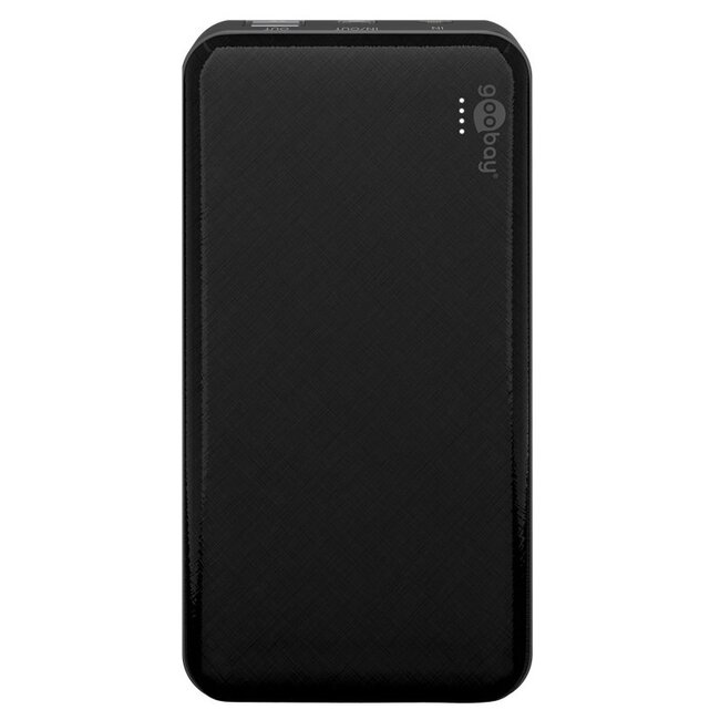 Goobay slimline powerbank | USB-A/USB-C | 10.000 mAh | zwart