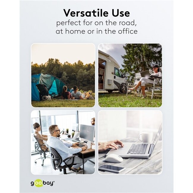 Goobay powerbank | draadloos laden + USB-C PD 20W | Qi + MagSafe | 10.000 mAh