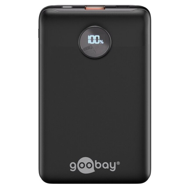 Goobay compacte powerbank | USB-C PD 20W + USB-A QC | 10.000 mAh