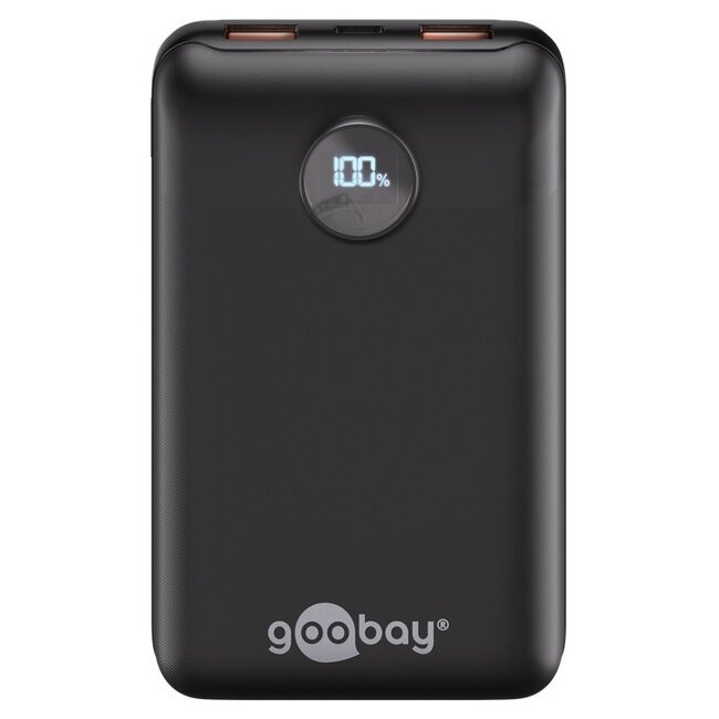 Goobay compacte powerbank | USB-C PD 20W + USB-A QC | 20.000 mAh