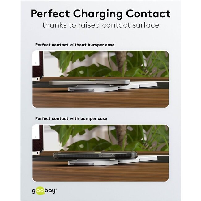 Goobay 3-in-1 draadloze Qi lader | 15W + 5W + 2,5W
