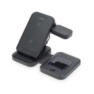 Nedis Nedis 3-in-1 draadloze Qi lader | 15W | zwart