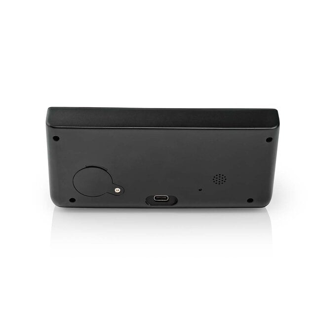 Nedis wekker met draadloze Qi lader | 15W | zwart