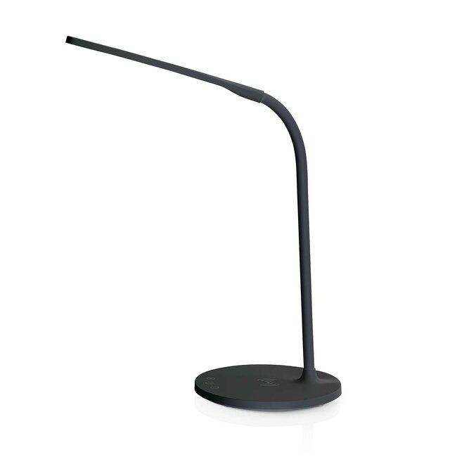 Nedis bureaulamp met draadloze Qi lader | 15W | zwart