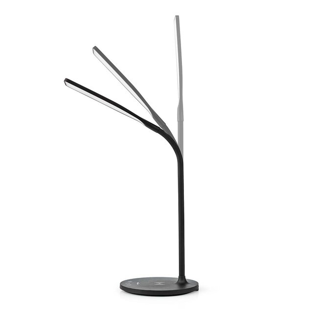 Nedis bureaulamp met draadloze Qi lader | 15W | zwart