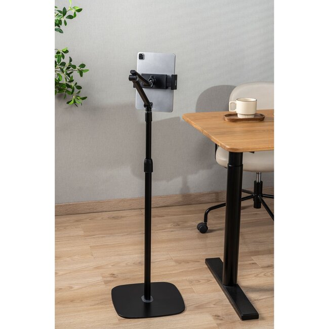 InLine tablet vloerstandaard | tot 12,9 inch | zwart