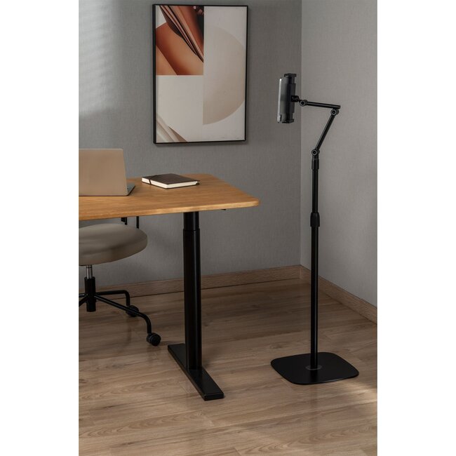 InLine tablet vloerstandaard | tot 12,9 inch | zwart