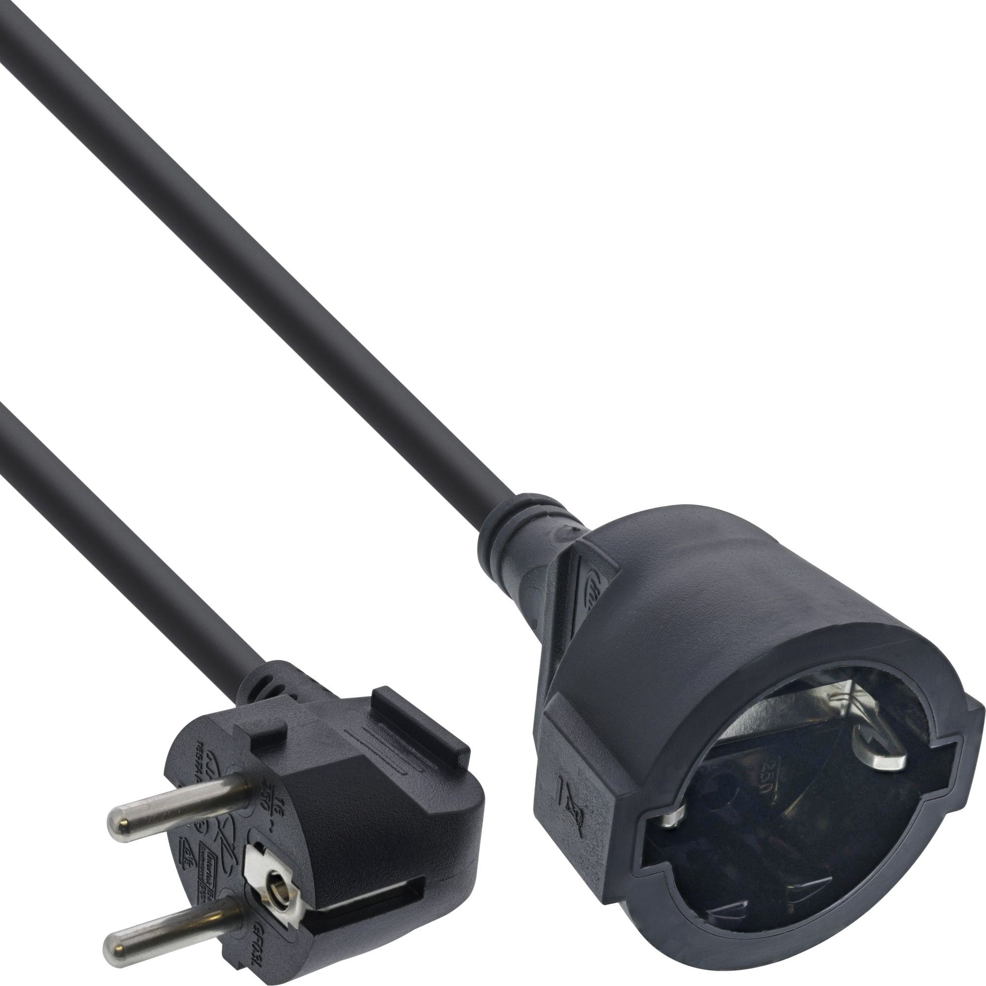 OEM Stroom verlengkabel 3.0m kabel / Zwart