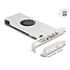 Delock PCI Express x16 Card to 4 x USB 20 Gbps USB Type-C™ Quad Channel with Fan and Heat Sink in Low Profile Form Factor