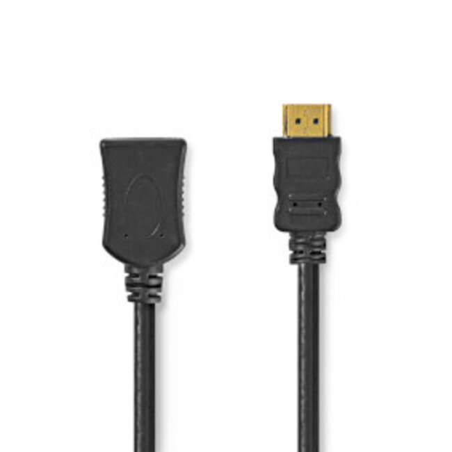 High Speed ​​HDMI™-Kabel met Ethernet | HDMI™ Connector | HDMI™ Output | 4K@60Hz | ARC | 10.2 Gbps | 1.00 m | Rond | PVC | Zwart | Label