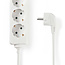 Stekkerdoos | Randaarde stekker / Type F (CEE 7/7) | 6-wegs | 3.00 m | 3680 W | 16 A | Soort aarding: Zijcontacten | 230 V AC 50/60 Hz | Hoek van stopcontact: 45 ° | H05VV-F 3G 1,5 mm² | Wit