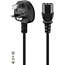 Goobay IEC Cord UK, 1.5 m, black, (3*1 mm²)