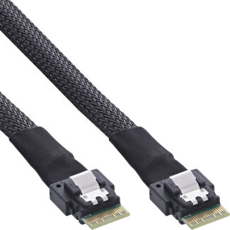 InLine® InLine® Slim SAS kabel, SFF-8654 naar SFF-8654, 24 Gb/s, 1m