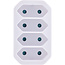 InLine® wandcontactdoosadapter, randaardestekker naar 4x Euro contactdoos, wit