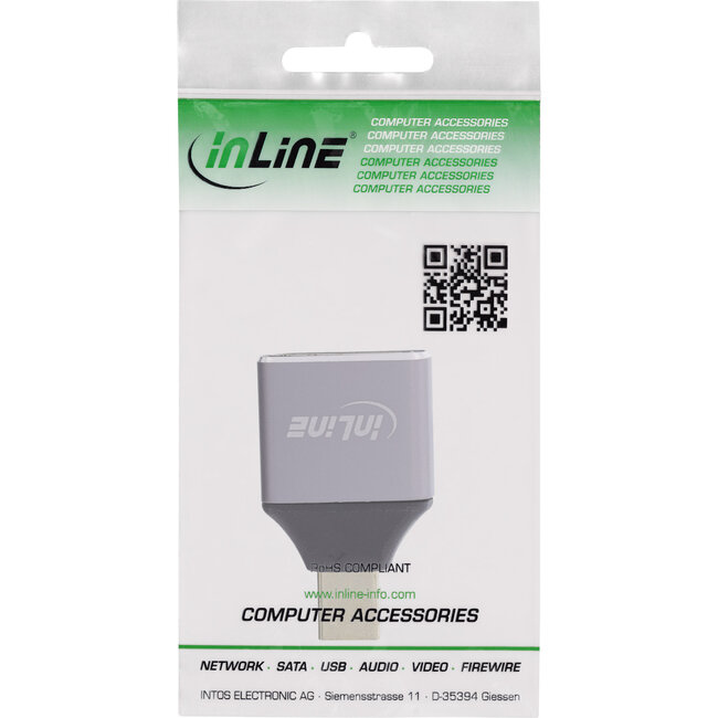 InLine® DisplayPort 1.4 adapter, DisplayPort female / Mini Displayport-male