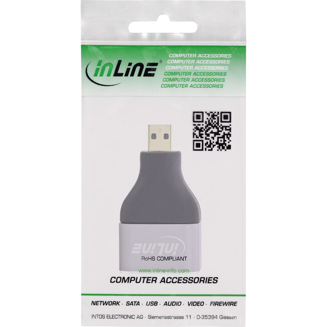 InLine® HDMI-adapter, HDMI A female / Micro HDMI D male, 8K UHD