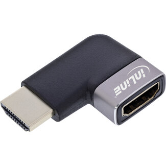 InLine® InLine® HDMI-adapter, HDMI A male / female, 90° links, 8K UHD
