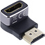 InLine® HDMI-adapter, HDMI A male / female, 90° omlaag, 8K UHD