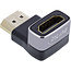 InLine® HDMI-adapter, HDMI A male / female, 90° omlaag, 8K UHD