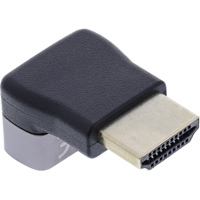 InLine® HDMI-adapter, HDMI A male / female, 90° omlaag, 8K UHD