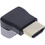 InLine® HDMI-adapter, HDMI A male / female, 90° omlaag, 8K UHD