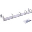 InLine® 19" kabelmanagementpaneel,5 horizontale kunststof beugels,RAL 7035,grijs