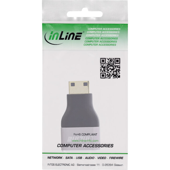 InLine® HDMI-adapter, HDMI A female / Mini HDMI C male, 8K UHD