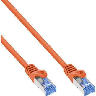 InLine® InLine® patchkabel, Cat.6A, S/FTP, TPE (LSZH), CCA, oranje, 1m