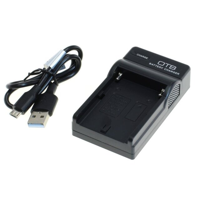 Acculader compatibel met Sony NP-, NP-F, NP-FM, NP-QM-serie, Panasonic, Hitachi en JVC accu's