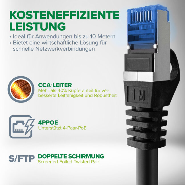 InLine® patchkabel, Cat.6A, S/FTP, TPE (LSZH), CCA, grijs, 5m