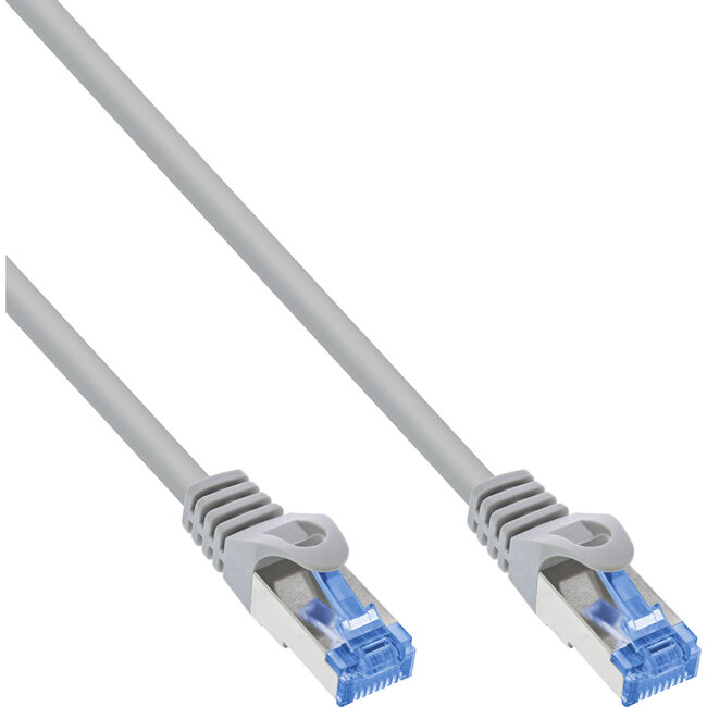 InLine® patchkabel, Cat.6A, S/FTP, TPE (LSZH), CCA, grijs, 3m
