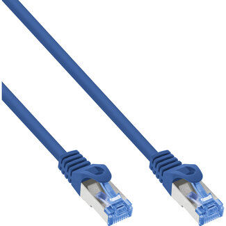 InLine® InLine® patchkabel, Cat.6A, S/FTP, TPE (LSZH), CCA, blauw, 7,5m