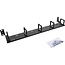 InLine® 19" kabelmanagementpaneel,5 horizontale kunststof beugels,RAL 9005,zwart