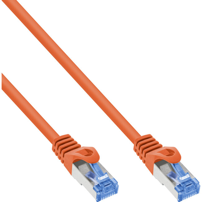InLine® patchkabel, Cat.6A, S/FTP, TPE (LSZH), CCA, oranje, 3m