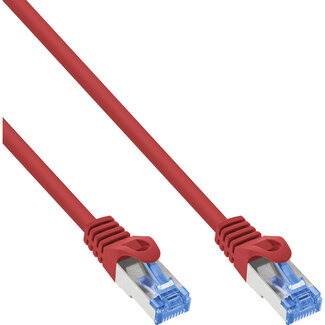 InLine® InLine® patchkabel, Cat.6A, S/FTP, TPE (LSZH), CCA, rood, 0,5m