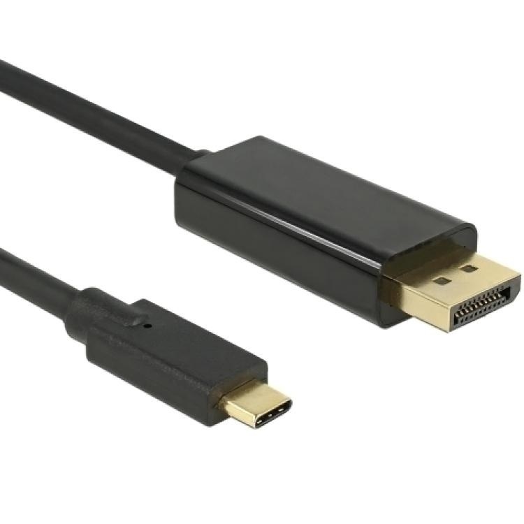USB-C naar DisplayPort kabel - 8K 60Hz - 1,8 meter - Zwart